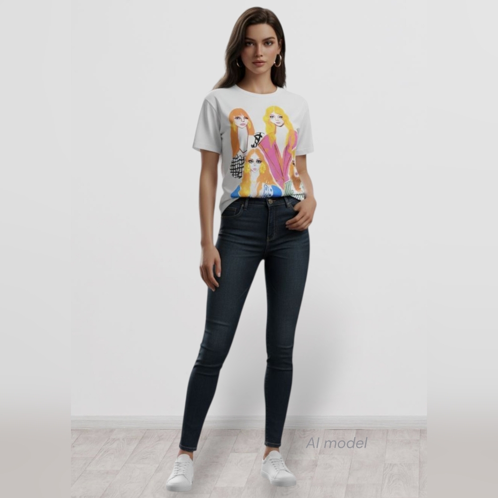 White printed TShirt